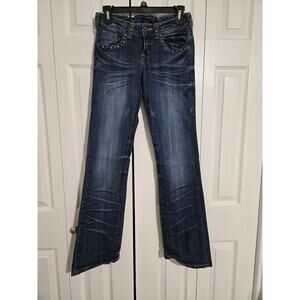 Cowgirl tuff 25/33 women's darkwash bootcut jeans